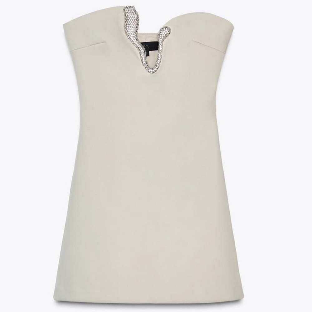 NWT ZARA JEWEL SHORT DRESS SZ XS